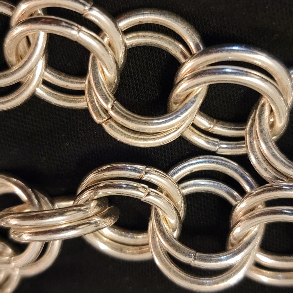 Silver-Tone Multi-Link Chain Statement Necklace B… - image 2